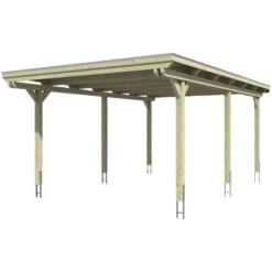 Carport »Emsland«, BxT: 404 X 604 Cm, Firsthöhe: 242 Cm, Unbehandelt