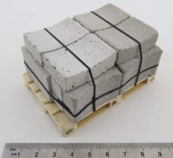 Betonstein-Palette Im Maßstab 1:14,5. Muldensteine