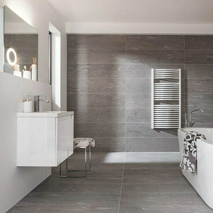 Feinsteinzeugfliese Liguria Stein 45 X 90 Cm, Grau, Matt – Bild 5