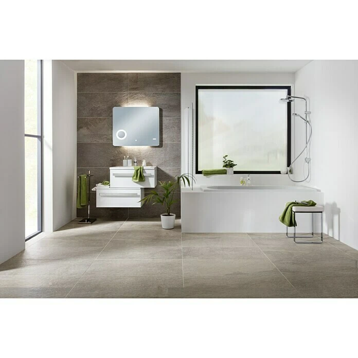 Feinsteinzeugfliese Liguria Stein 45 X 90 Cm, Grau, Matt – Bild 6