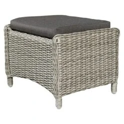 Sunfun Gartenhocker 50 X 45 X 37 Cm, Polyrattan, Grau