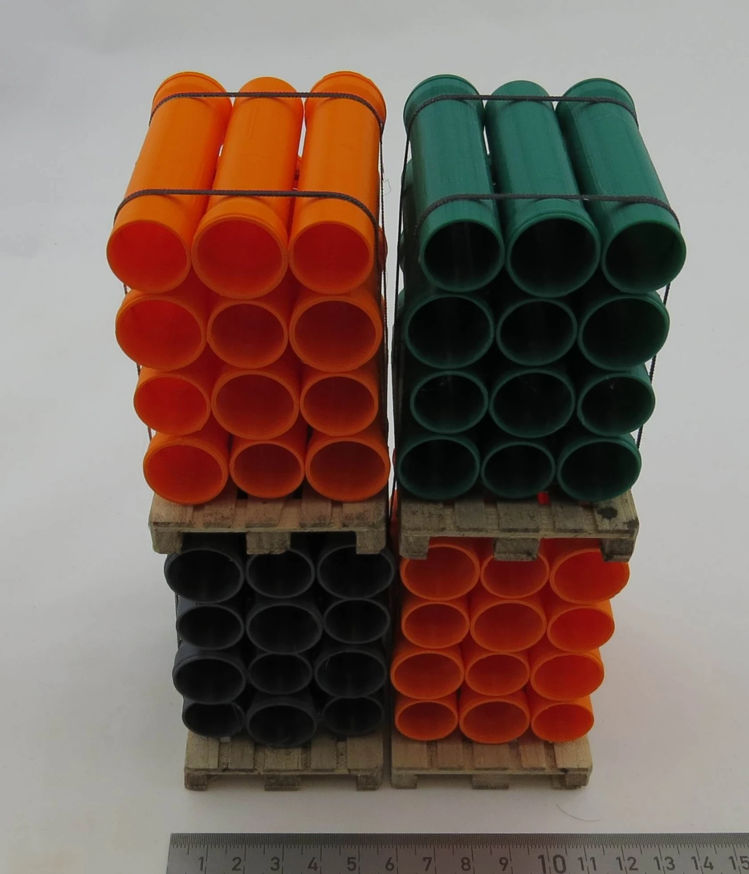 Kanalrohr-Palette Im Maßstab 1:14,5. GRÜNE Kanalrohre (3D-Dr – Bild 4