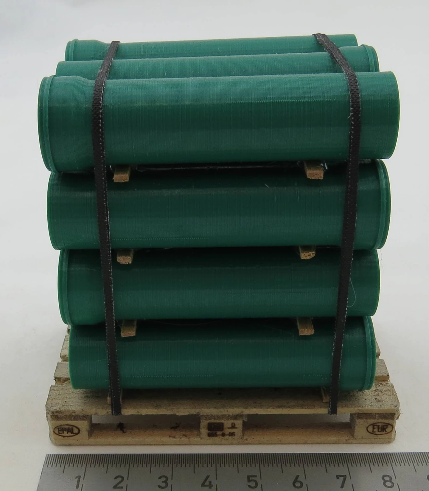 Kanalrohr-Palette Im Maßstab 1:14,5. GRÜNE Kanalrohre (3D-Dr – Bild 2