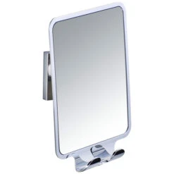 Wenko Spiegel »Vacuum-loc Quadro«, Kunststoff, Silberfarben