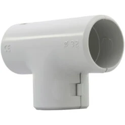 REV Stangenrohr ISO-T-Stück, Grau, Kunststoff