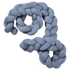 Nordic Coast Company Strick Bettschlange Geflochten - 17x200 Cm - Blau