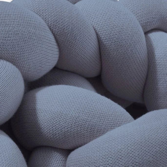 Nordic Coast Company Strick Bettschlange Geflochten - 17x200 Cm - Blau – Bild 3