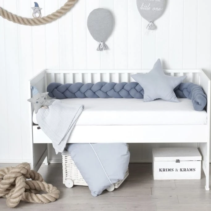 Nordic Coast Company Strick Bettschlange Geflochten - 17x200 Cm - Blau – Bild 5