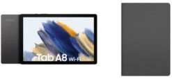 Samsung Galaxy Tab A8 (32GB) WiFi Tablet Dunkelgrau Inkl. Anymode Book Cover