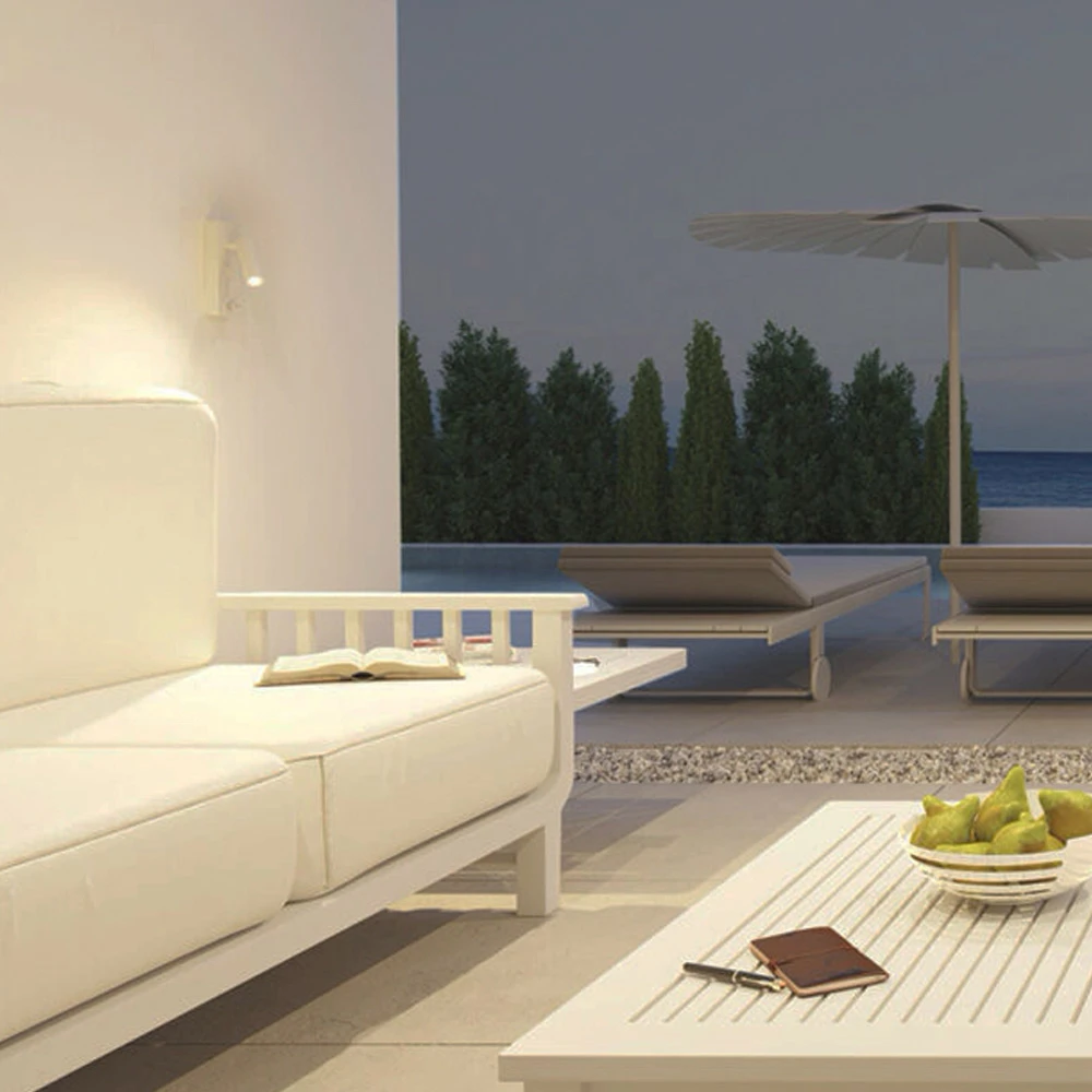 Wandleuchte Led Tilting Spotlight Aus Weißem Oder Mattschwarzem Aluminium - Cardie – Bild 4