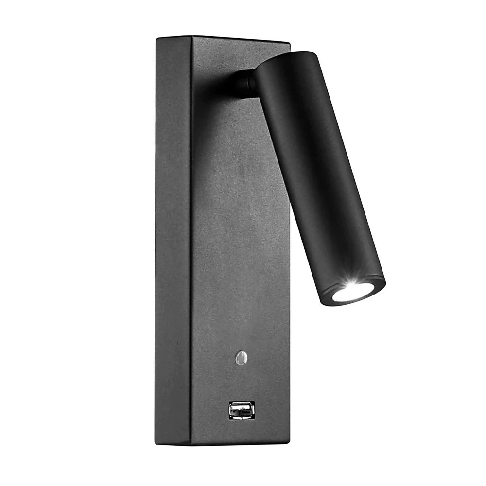 Wandleuchte Led Tilting Spotlight Aus Weißem Oder Mattschwarzem Aluminium - Cardie