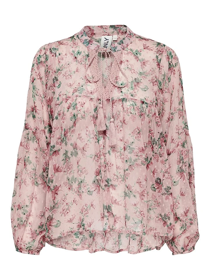 ONLY Bluse "Aida Elisa" In Rosa/ Rot/ Grün – Bild 6