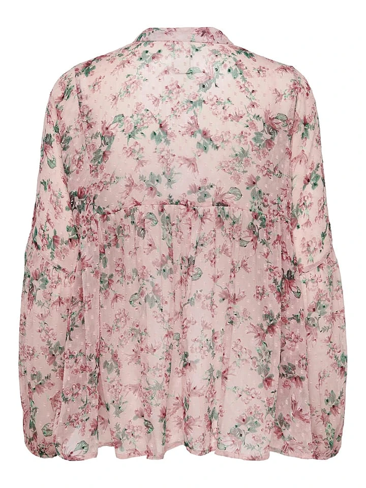 ONLY Bluse "Aida Elisa" In Rosa/ Rot/ Grün – Bild 7