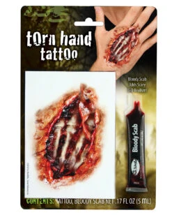Zombie Hand Tattoo Mit Filmblut